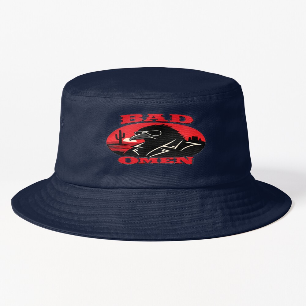 Bad Omen Cool Raven In Sunglasses Retro Bucket Hat