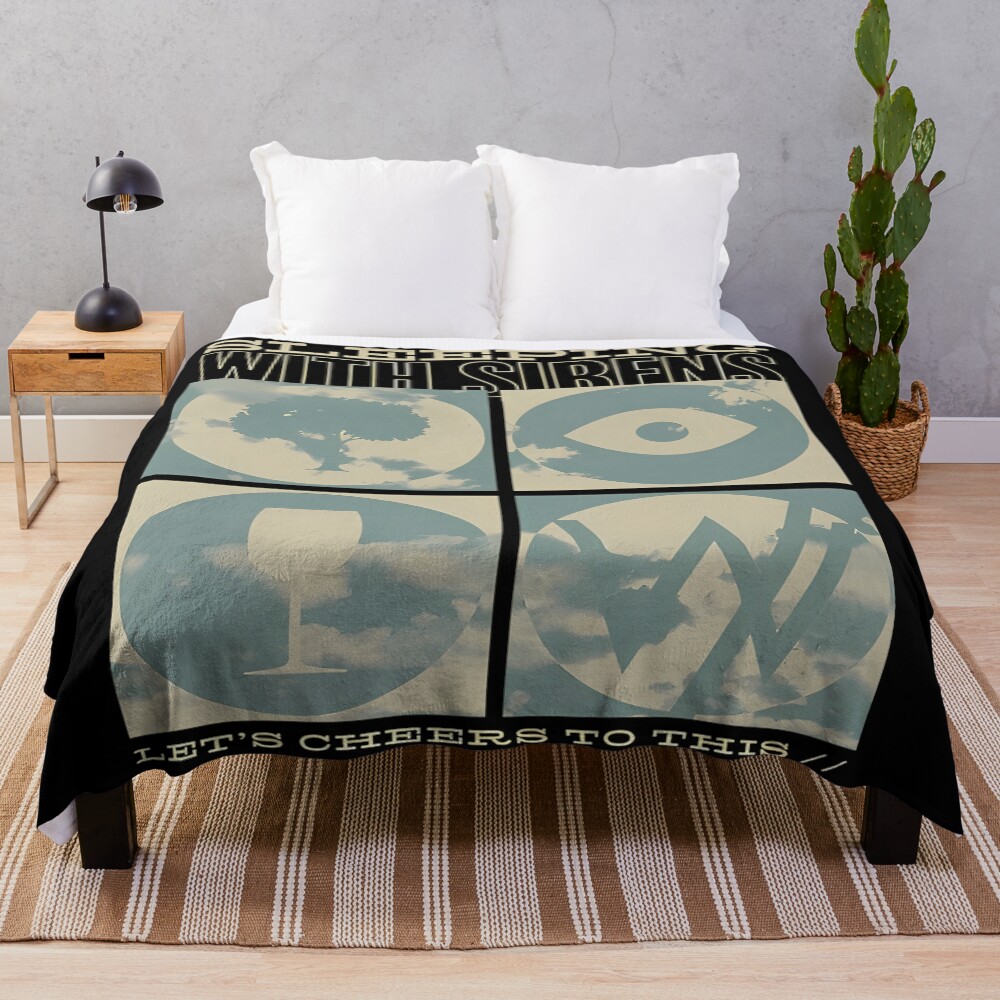 Bad Omens Vintage Music Band Tour 90s Throw Blanket